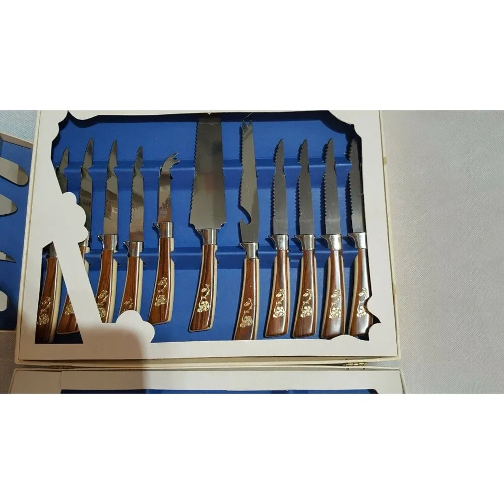 Sheffield English Blades 18 Piece Golden Prestige Cutlery Set Solid Stainless - Picture 5 of 11